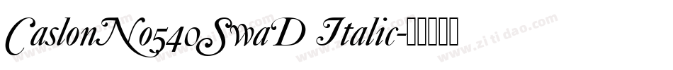 CaslonNo540SwaD Italic字体转换